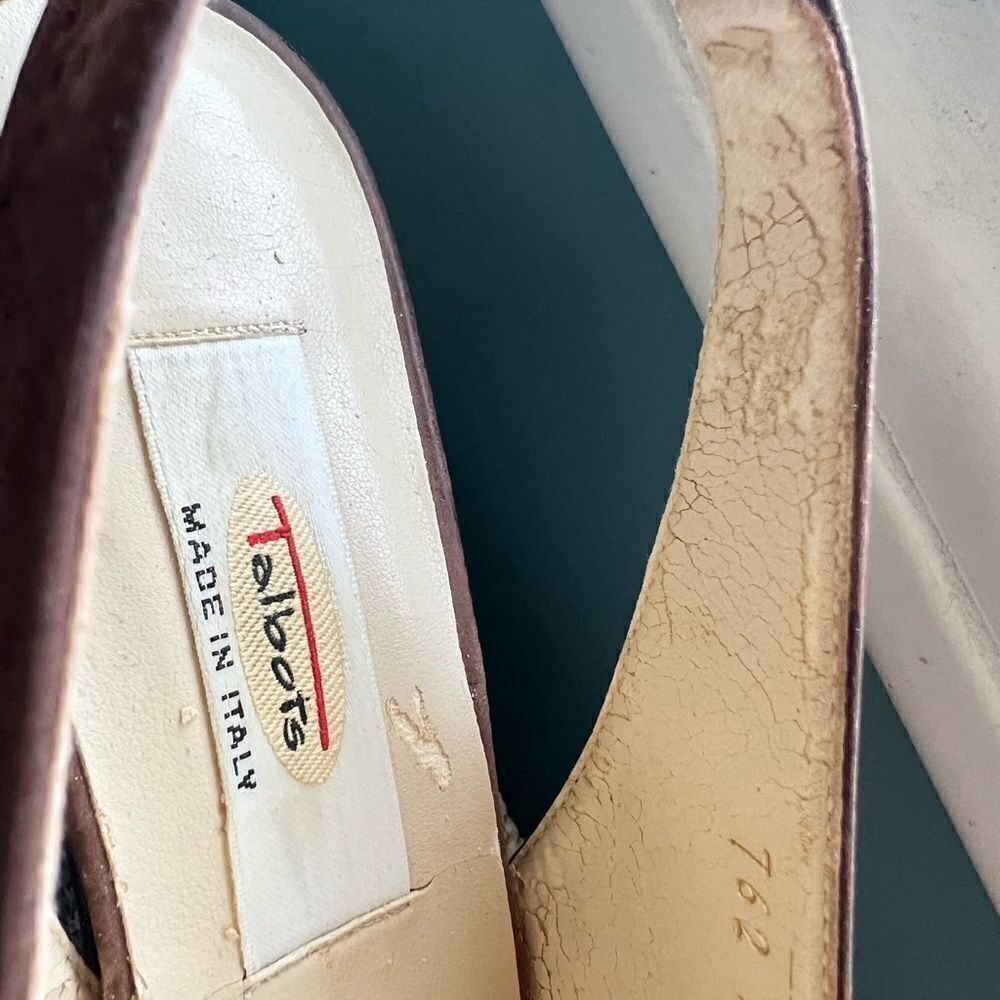Talbots Tan Suede Rounded Toe Slingback Versatile shoes 7 - Picture 10 of 14
